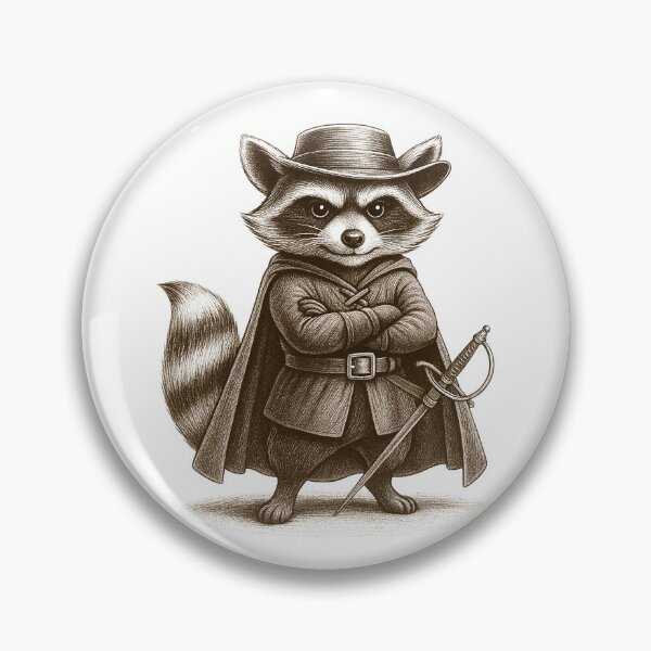 Item preview, Masked Raccoon with Rapier and Cape designed and sold by Infinitee8hirts.