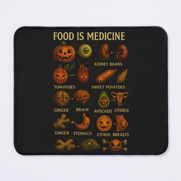 Item preview, “Food Is Medicine – Haunted Anatomy Chart Halloween Design” designed and sold by Galeanto.