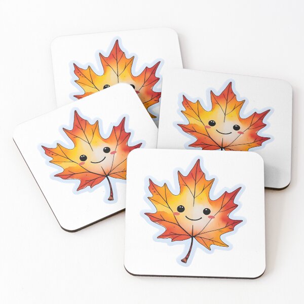 Item preview, Kawaii Fall Leaf – Cute Autumn Cottagecore Pastel Design designed and sold by OsasChild.