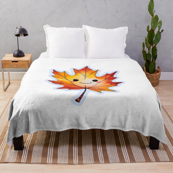 Item preview, Kawaii Fall Leaf – Cute Autumn Cottagecore Pastel Design designed and sold by OsasChild.