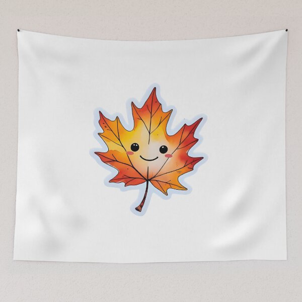 Item preview, Kawaii Fall Leaf – Cute Autumn Cottagecore Pastel Design designed and sold by OsasChild.
