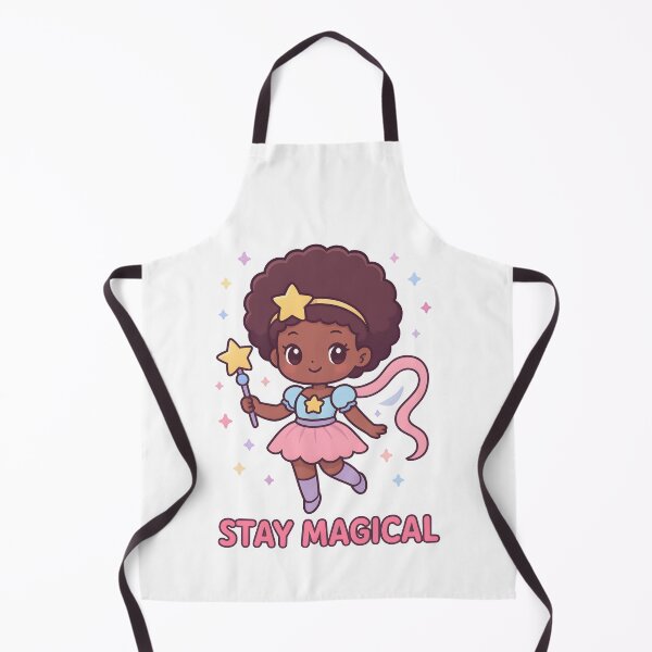 Item preview, Stay Magical – Kawaii Black Anime Girl Magical Pastel Art designed and sold by OsasChild.