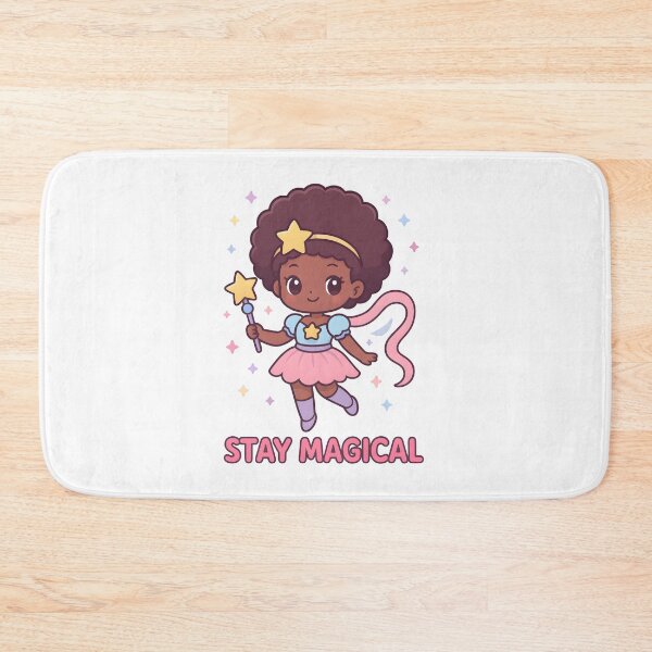 Item preview, Stay Magical – Kawaii Black Anime Girl Magical Pastel Art designed and sold by OsasChild.