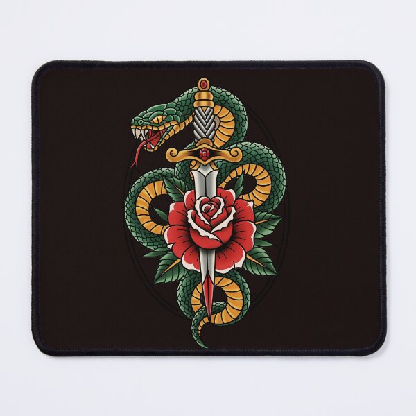 Item preview, Snake, Dagger, and Rose – Traditional Design designed and sold by DSSArt.