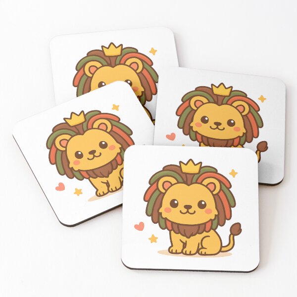 Item preview, Kawaii Rasta Lion | Cute Reggae Dreadlock Lion with Crown Design designed and sold by OsasChild.