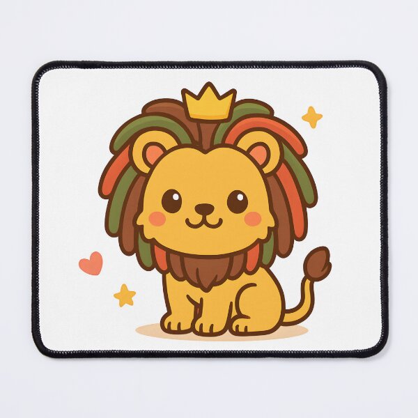 Item preview, Kawaii Rasta Lion | Cute Reggae Dreadlock Lion with Crown Design designed and sold by OsasChild.