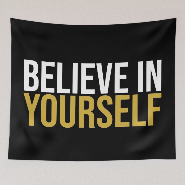 Item preview, Believe in Yourself white design qoutes designed and sold by DKunic.