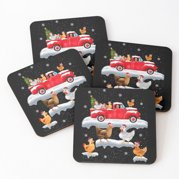 Item preview, Chickens Driving Christmas Tree Red Truck Chicken Christmas designed and sold by thompsonw.