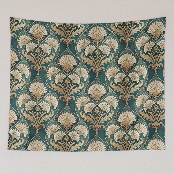 Item preview, Luxurious Golden Floral Art Nouveau Pattern designed and sold by ML-Media.
