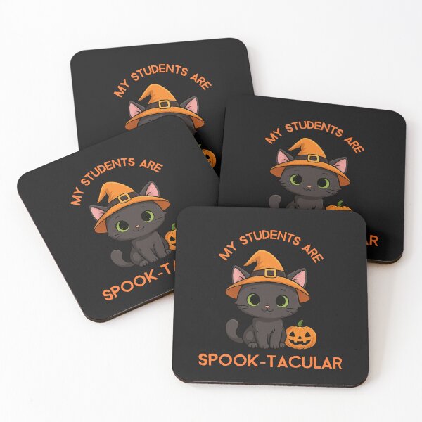 Item preview, My Students Are Spook-tacular Halloween Teacher T-Shirt with Cute Cat Design designed and sold by KiTiStudio.