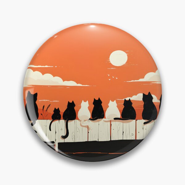 Item preview, Minimalist Cat Line Art Sunset Silhouette designed and sold by Windy-market.