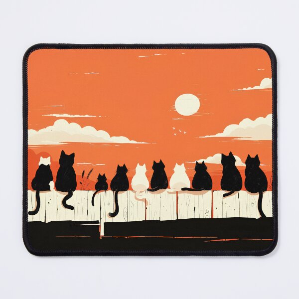 Item preview, Minimalist Cat Line Art Sunset Silhouette designed and sold by Windy-market.