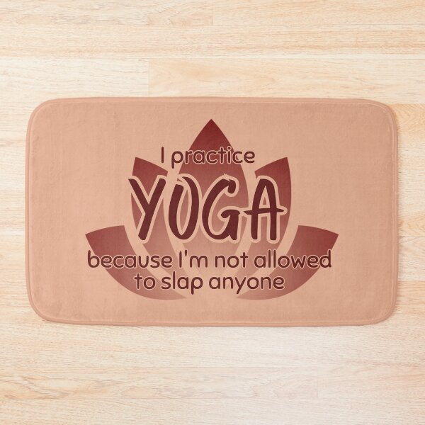 Item preview, Funny Sarcastic Yoga Phrase Lotus Flower on Pink designed and sold by TackyTime.