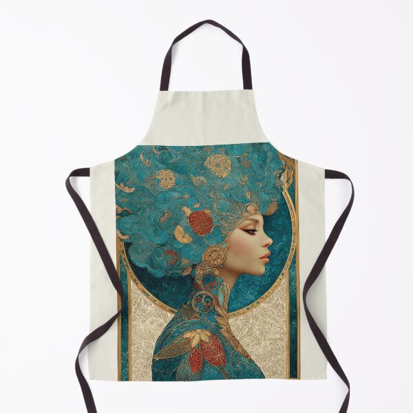 Item preview, Afrofuturistic female portrait – Ornamental art in the Baroque style designed and sold by Meiersbeste.