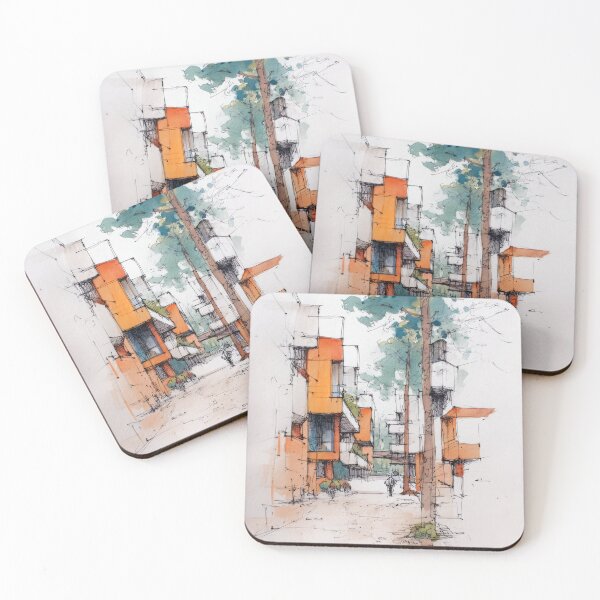 Item preview, Urban sketch #8 designed and sold by Proyava.Art.