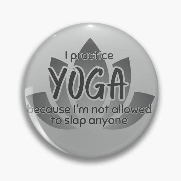 Item preview, Funny Sarcastic Yoga Phrase Lotus Flower on Gray designed and sold by TackyTime.