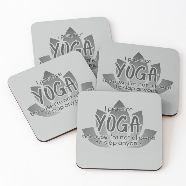 Item preview, Funny Sarcastic Yoga Phrase Lotus Flower on Gray designed and sold by TackyTime.