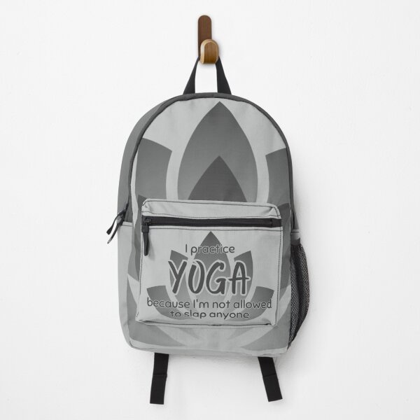 Item preview, Funny Sarcastic Yoga Phrase Lotus Flower on Gray designed and sold by TackyTime.