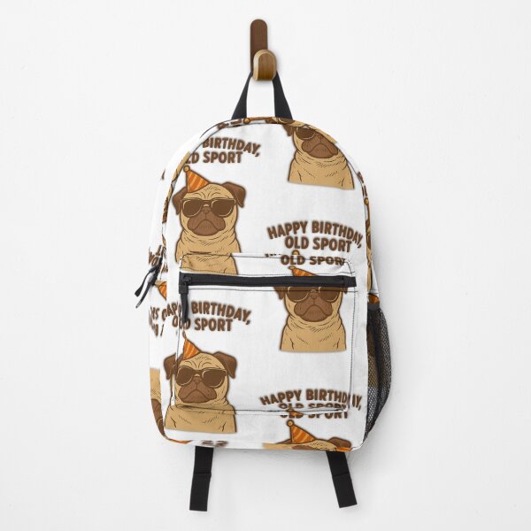 Item preview, Happy Birthday, Old Sport — Funny Pug in Shades designed and sold by TrendTribeTP.