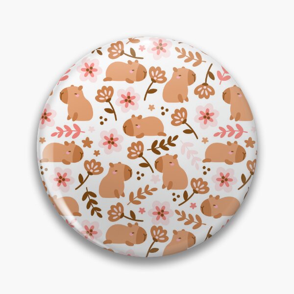 Item preview, Capybara and flowers designed and sold by Sargent-Canvart.