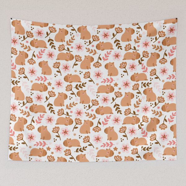 Item preview, Capibara y flores designed and sold by Sargent-Canvart.