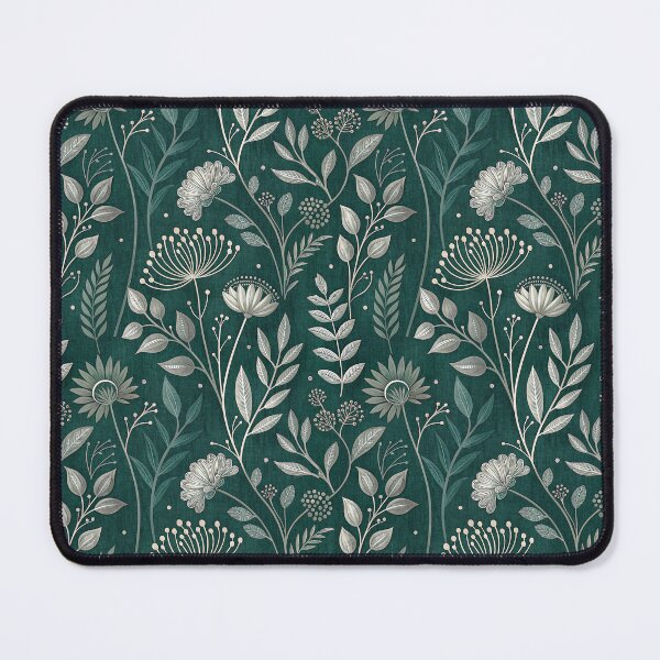 Item preview, Elegant Botanical Meadow Design in Silver and Teal designed and sold by RGShirtWorks.