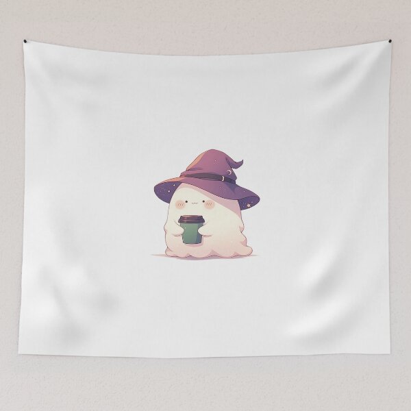 Item preview, Kawaii Ghost with Witch Hat designed and sold by Christian Weiss.