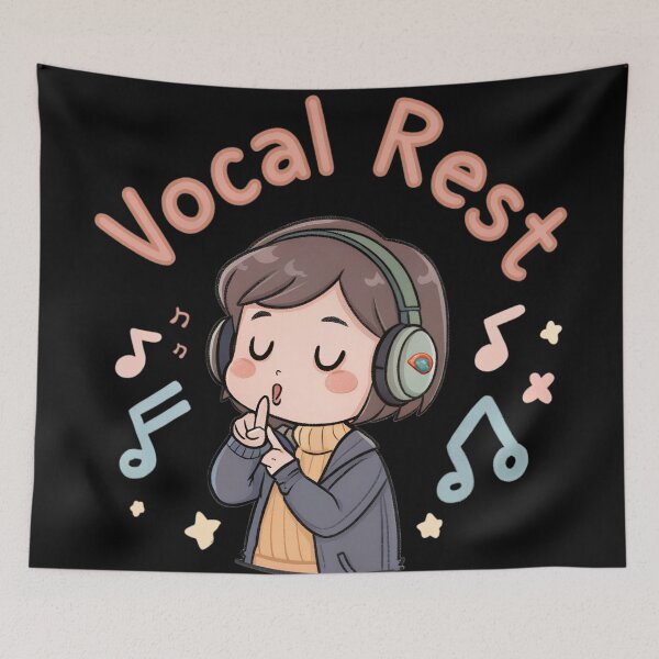 Item preview, Theatre Kid Vocal Rest Design with Stage Curtains, Spotlight, and Vintage Microphone designed and sold by VividOrganica.