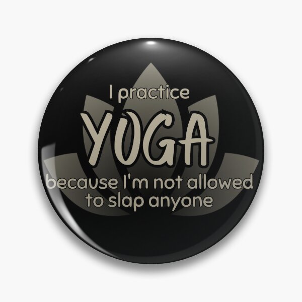 Item preview, Funny Sarcastic Yoga Phrase Lotus Flower on Black designed and sold by TackyTime.