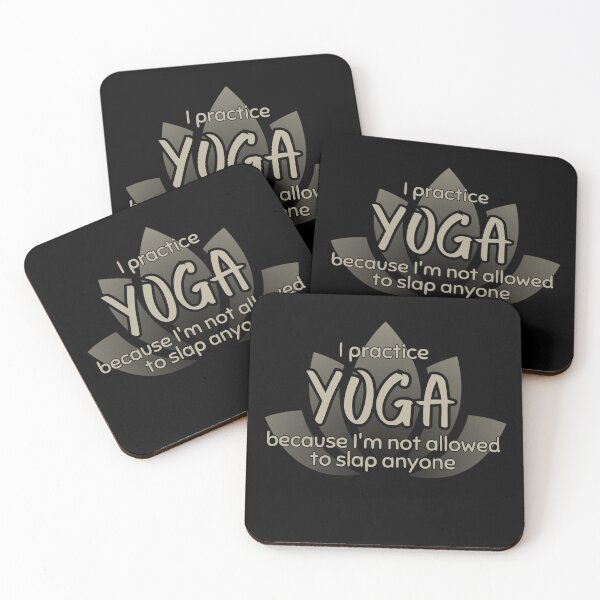Item preview, Funny Sarcastic Yoga Phrase Lotus Flower on Black designed and sold by TackyTime.