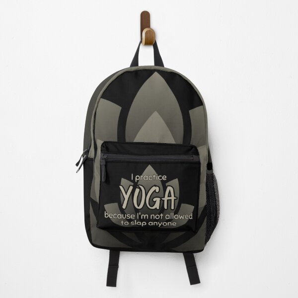 Item preview, Funny Sarcastic Yoga Phrase Lotus Flower on Black designed and sold by TackyTime.