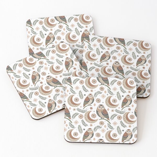 Item preview, Spooky Owls & Crescent Moons | Mystic Nordic Halloween designed and sold by Shuga-Design.