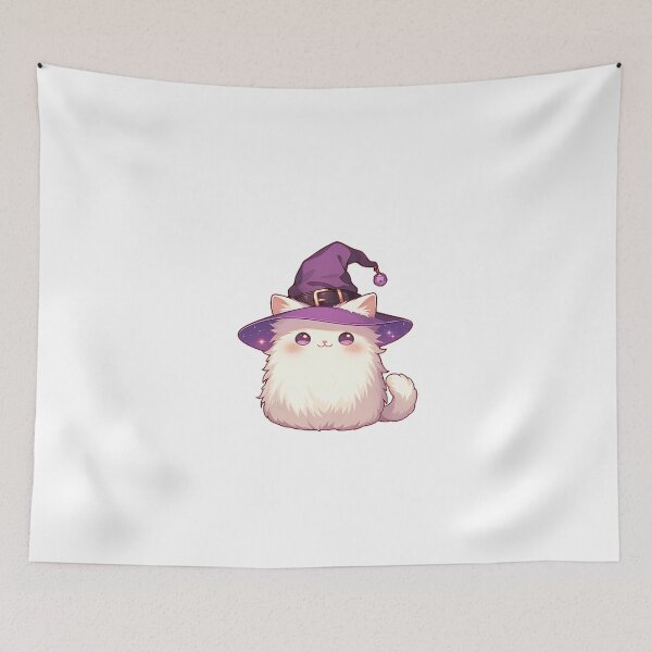 Item preview, Fluffy Cat with Witch Hat designed and sold by Christian Weiss.