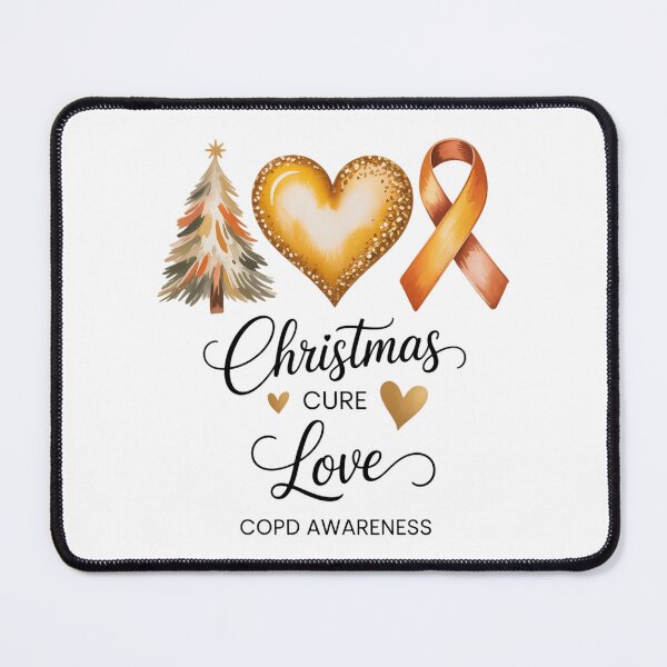 Item preview, Christmas Love Cure Orange Ribbon COPD Awareness Xmas designed and sold by waazwee6.