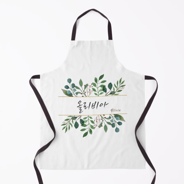 Item preview, Korean Calligraphy Name Art – Olivia | Floral Botanical Design designed and sold by Best-Of-Me.