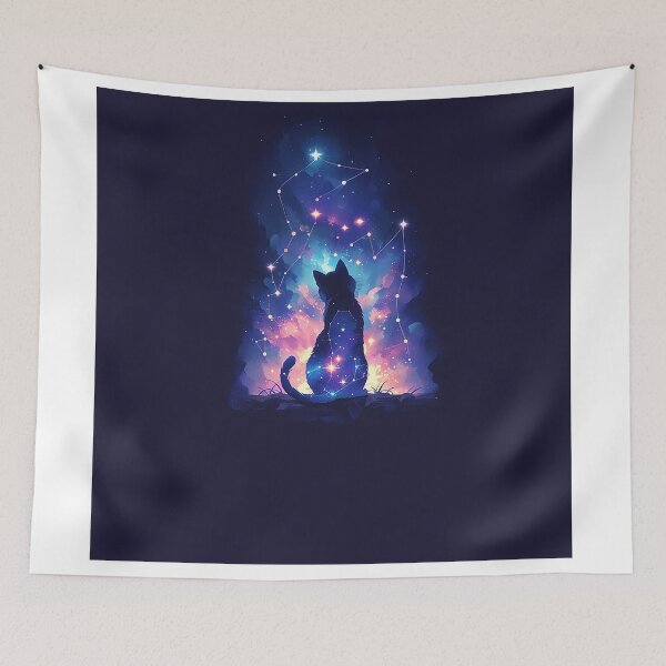 Item preview, Cosmic Cat Under Stars designed and sold by Christian Weiss.