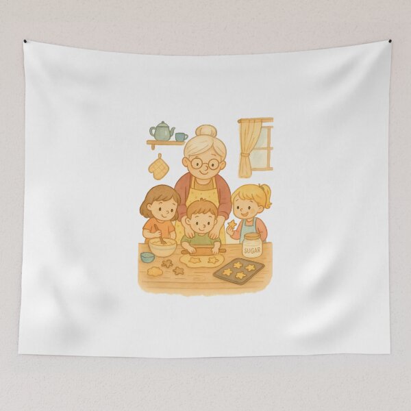 Item preview, Grandma’s Kitchen – Cute Cartoon Watercolor Illustration designed and sold by AMAOZ.