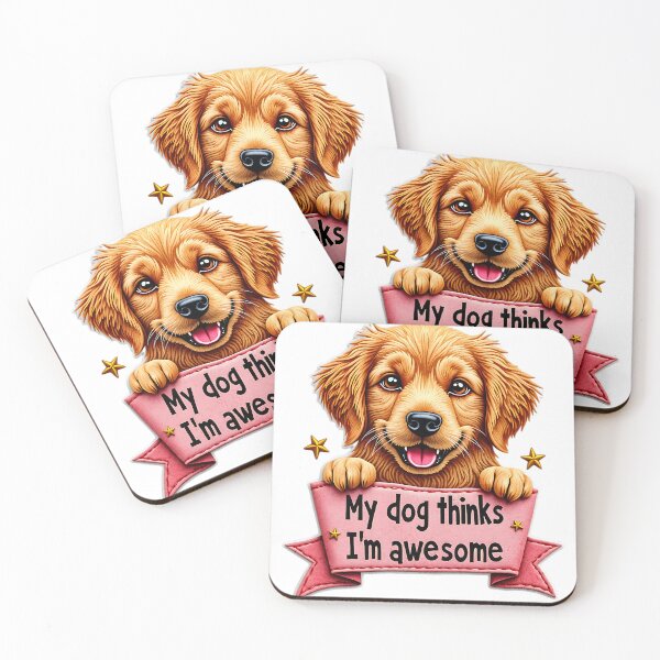 Item preview, My Dog Thinks I’m Awesome Funny Pet Art puppy design designed and sold by ArtDesignTp.