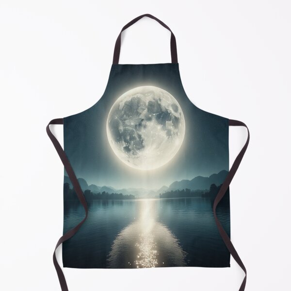 Item preview, moon on the water designed and sold by Space Bear Cabin Studio.