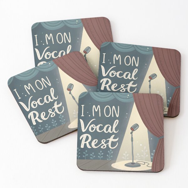 Item preview, Theatre Vocal Rest Design with Stage Curtains, Spotlight, and Vintage Microphone designed and sold by VividOrganica.