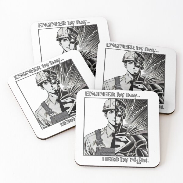 Item preview, Engineer by Day, Hero by Night | Funny Manga Style T-Shirt designed and sold by Gokool.