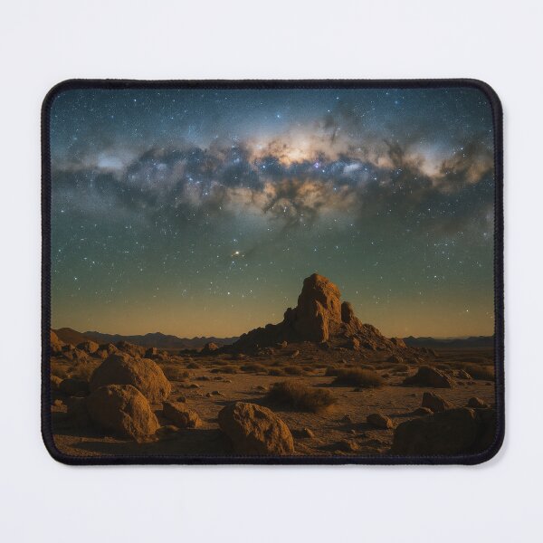 Item preview, Milky Way over rocky landscape in the Atacama Desert designed and sold by BreakingWorse.