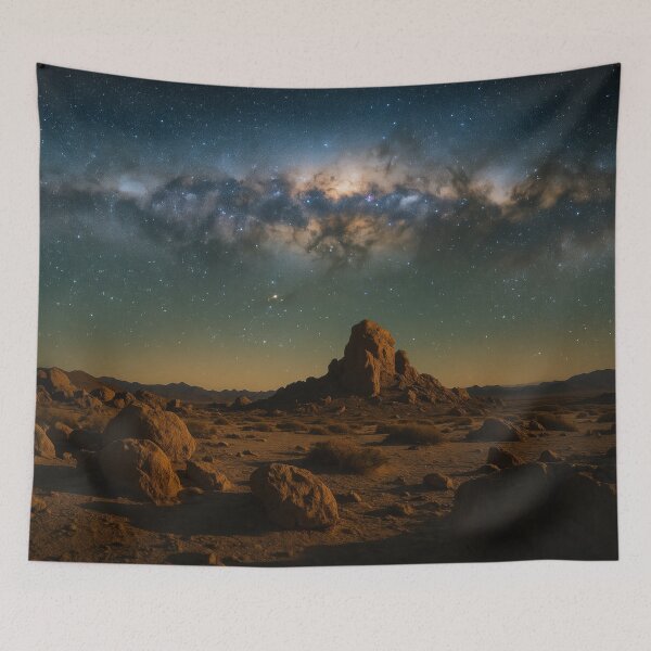 Item preview, Milky Way over rocky landscape in the Atacama Desert designed and sold by BreakingWorse.