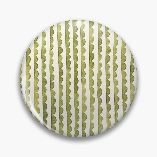 Item preview, Thin Scalloped Line Watercolor Green designed and sold by studioanalog.