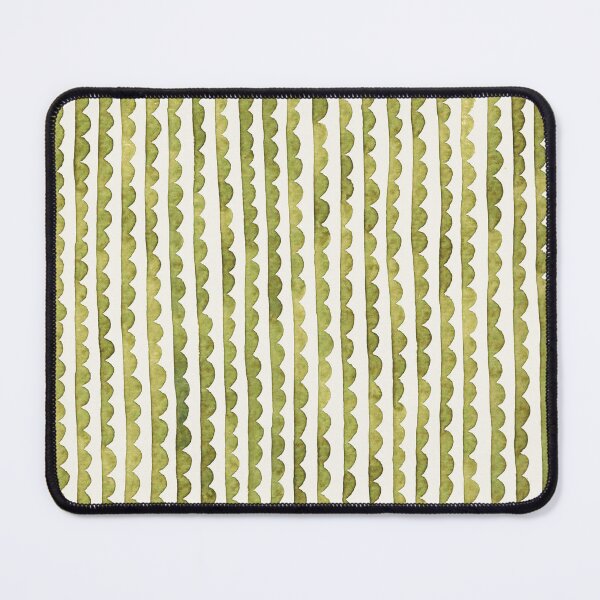 Item preview, Thin Scalloped Line Watercolor Green designed and sold by studioanalog.