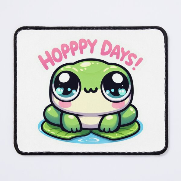 Item preview, Cute Kawaii Frog Sticker | Adorable Cartoon Animal on Lily Pad designed and sold by Tickle Truths.