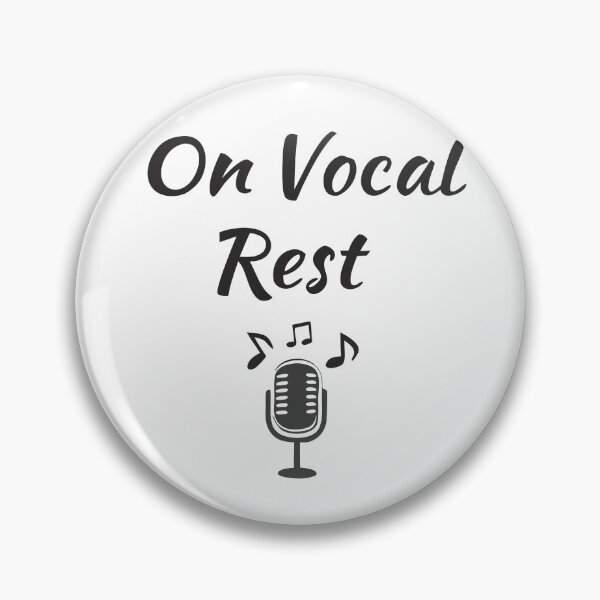 Item preview, Minimalist Black and White "On Vocal Rest" Text Design with Microphone Icon designed and sold by VividOrganica.