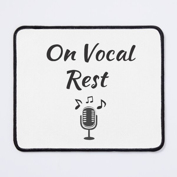 Item preview, Minimalist Black and White "On Vocal Rest" Text Design with Microphone Icon designed and sold by VividOrganica.