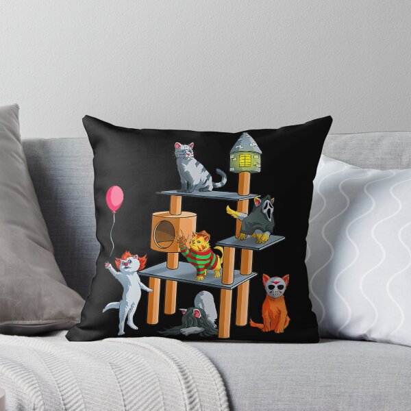 Item preview, Funny Cat Horror Movies Cute Halloween for Cat Kitty Lovers T-Shirt designed and sold by krotkrot.