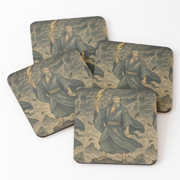Item preview, Zeus – Lord of Cloud and Thunder (Ukiyo-e Style) designed and sold by KMChronicles.